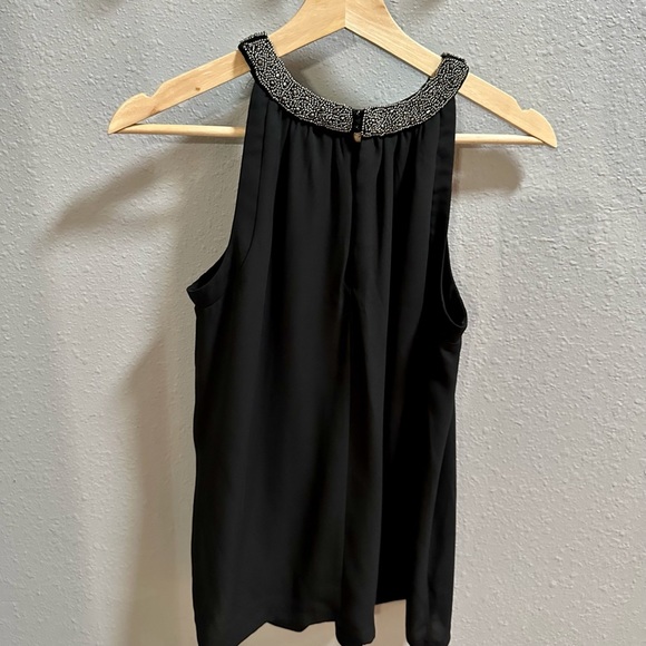 JULES & Leopold Black Trim Mock-Neck Blouse (Size XS) - Picture 3 of 9